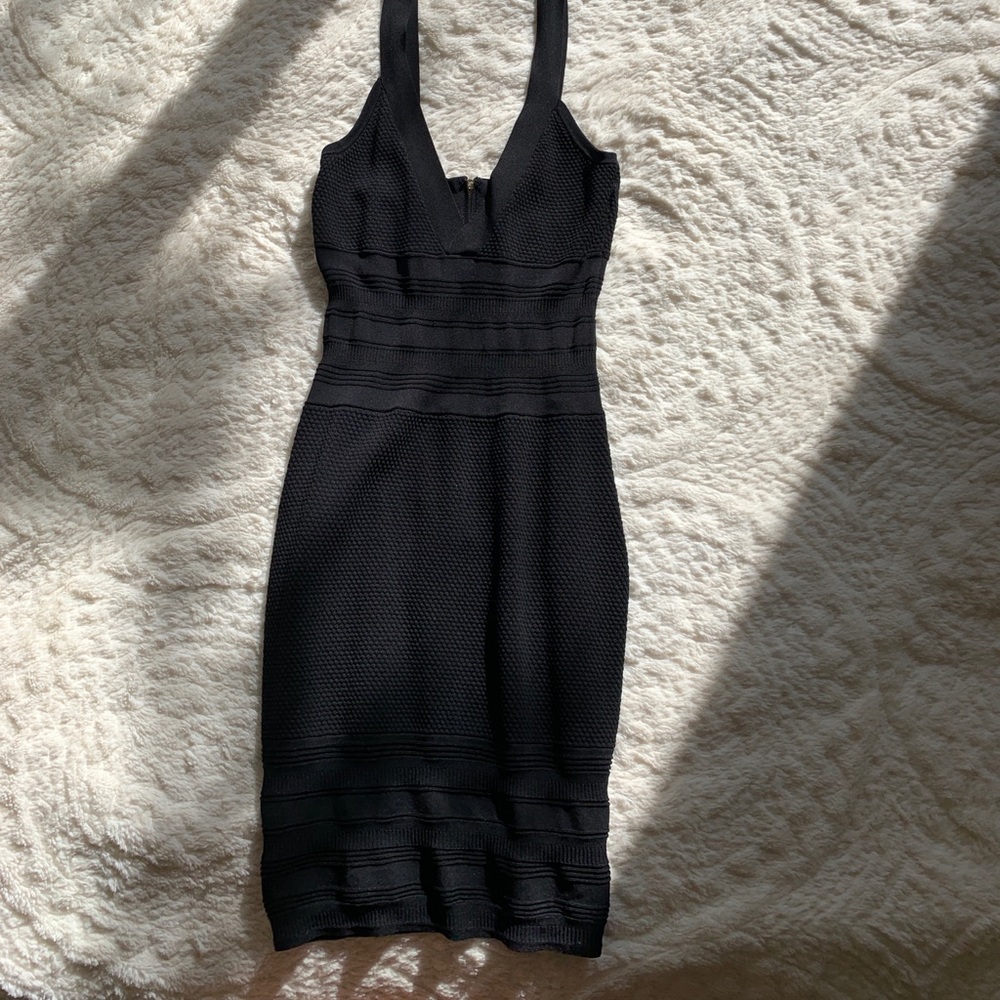 Black bodycon Bebe dress
